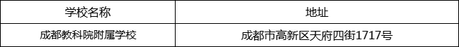 成都市成都教科院附屬學校地址在哪里？
