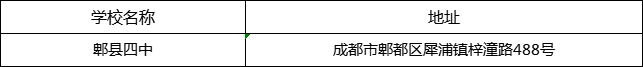 成都市郫縣四中地址在哪里？