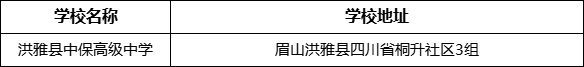 眉山市洪雅縣中保高級中學(xué)學(xué)校地址在哪里？