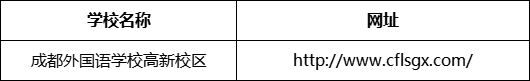 成都市成都外國(guó)語(yǔ)學(xué)校高新校區(qū)網(wǎng)址是什么？