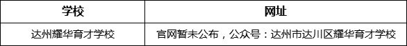 達(dá)州市達(dá)州耀華育才學(xué)校網(wǎng)址是什么？