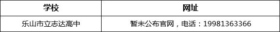 樂山市立志達高中網(wǎng)址是什么？
