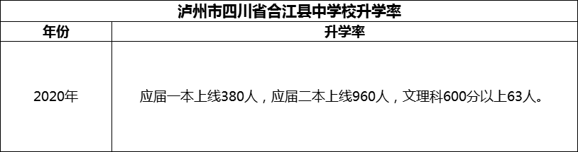 2024年瀘州市四川省合江縣中學(xué)校升學(xué)率怎么樣？