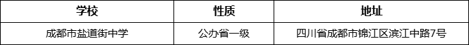 成都市鹽道街中學(xué)詳細(xì)地址、在哪里？