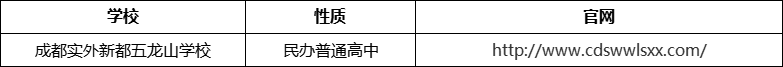 成都市成都實(shí)外新都五龍山學(xué)校官網(wǎng)、網(wǎng)址、官方網(wǎng)站